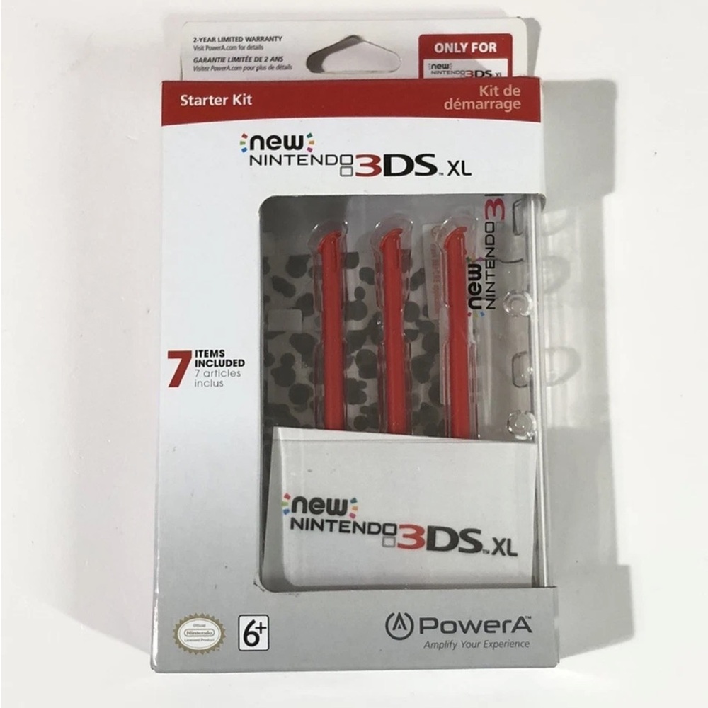 New Nintendo 3DS XL Starter Kit - White with Red Accessories